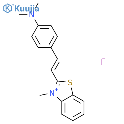 Benzothiazolium,2-[2-[4-(dimethylamino)phenyl]ethenyl]-3-methyl-, iodide (1:1) structure