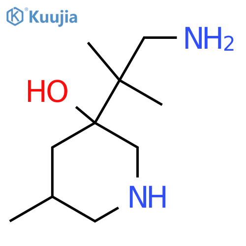 3-(1-Amino-2-methylpropan-2-yl)-5-methylpiperidin-3-ol structure