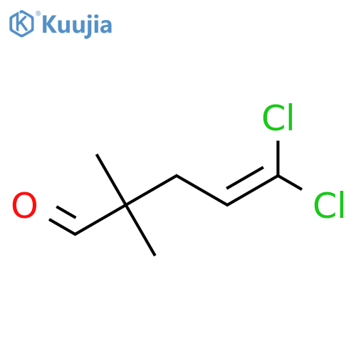 5,5-dichloro-2,2-dimethylpent-4-enal structure