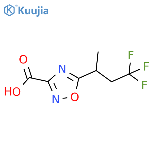 5-(4,4,4-trifluorobutan-2-yl)-1,2,4-oxadiazole-3-carboxylic acid structure