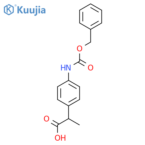 2-(4-{[(Benzyloxy)carbonyl]amino}phenyl)propanoic acid structure