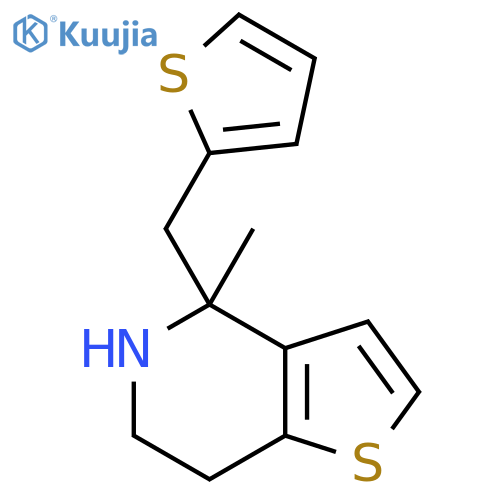 4-methyl-4-(thiophen-2-yl)methyl-4H,5H,6H,7H-thieno3,2-cpyridine structure