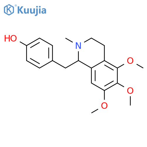 1-(4-Hydroxy-benzyl)-2-methyl-5,6,7-trimethoxy-1,2,3,4-tetrahydro-isochinolin structure