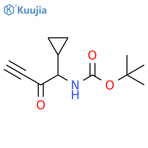 Carbamic acid, N-(1-cyclopropyl-2-oxo-3-butyn-1-yl)-, 1,1-dimethylethyl ester structure