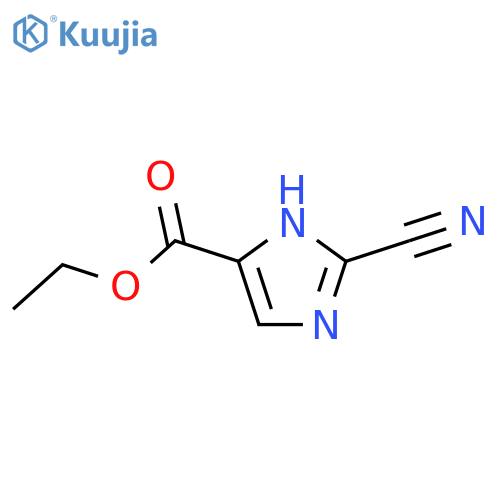 1H-Imidazole-5-carboxylicacid, 2-cyano-, ethyl ester structure