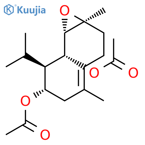 Di-Ac -(1(10)E,4alpha,5alpha,6beta,8beta)-4,5-Epoxy-1(10)-germacrene-6,8-diol structure