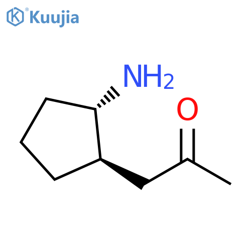 2-Propanone, 1-[(1R,2S)-2-aminocyclopentyl]-, rel- structure