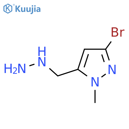 3-bromo-5-(hydrazinylmethyl)-1-methyl-1H-pyrazole structure