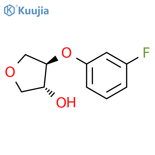 (3R,4R)-4-(3-fluorophenoxy)oxolan-3-ol structure