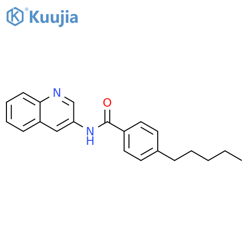 Benzamide, 4-pentyl-N-3-quinolinyl- structure