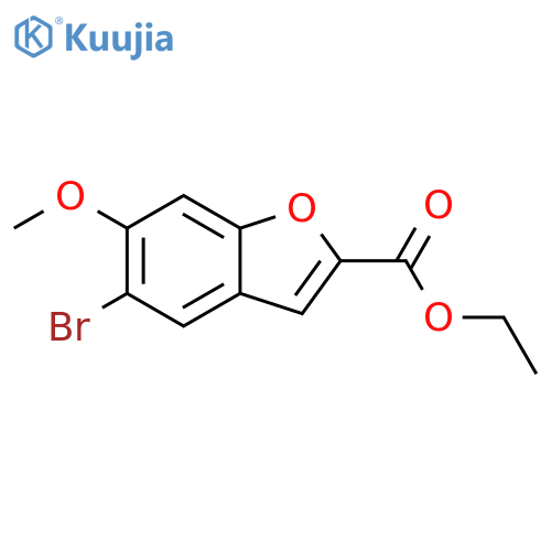 5-bromo-6-methoxy-benzofuran-2-carboxylic acid ethyl ester structure