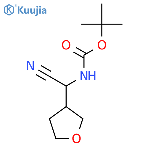 tert-butyl N-[cyano(oxolan-3-yl)methyl]carbamate structure