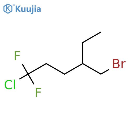4-(Bromomethyl)-1-chloro-1,1-difluorohexane structure
