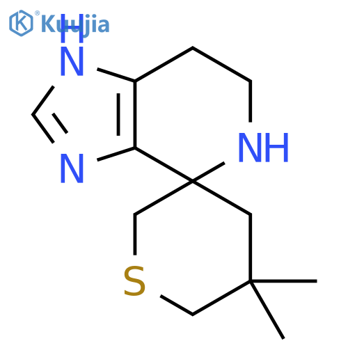 5',5'-dimethyl-3,5,6,7-tetrahydrospiroimidazo4,5-cpyridine-4,3'-thiane structure