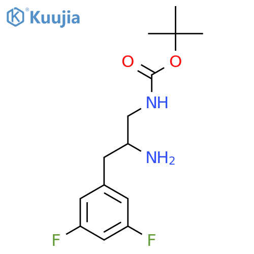 tert-butyl N-2-amino-3-(3,5-difluorophenyl)propylcarbamate structure