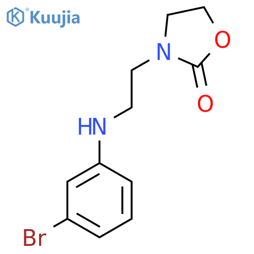3-(2-((3-Bromophenyl)amino)ethyl)oxazolidin-2-one structure