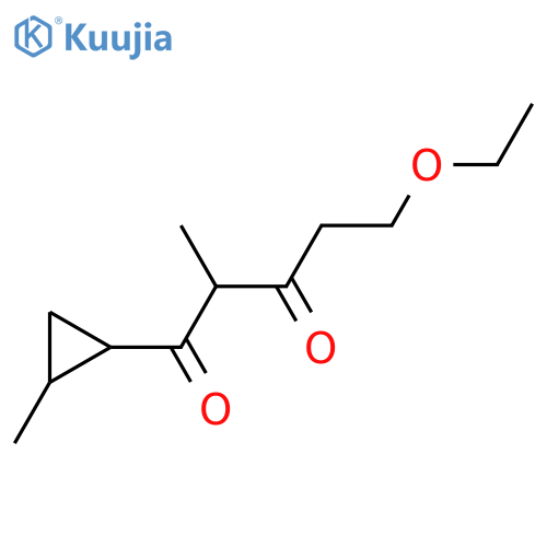 5-ethoxy-2-methyl-1-(2-methylcyclopropyl)pentane-1,3-dione structure
