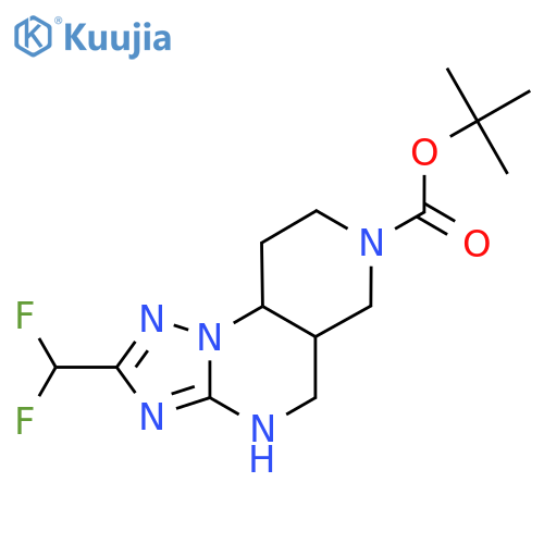 tert-butyl 4-(difluoromethyl)-2,3,5,7,11-pentaazatricyclo7.4.0.0,2,6trideca-3,5-diene-11-carboxylate structure