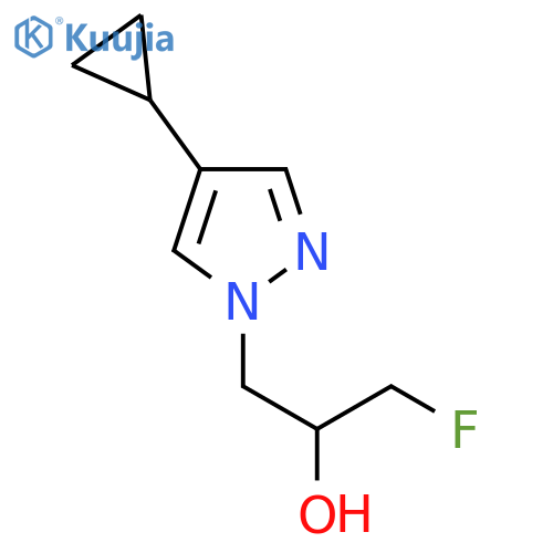 1-(4-cyclopropyl-1H-pyrazol-1-yl)-3-fluoropropan-2-ol structure