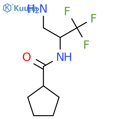N-(3-amino-1,1,1-trifluoropropan-2-yl)cyclopentanecarboxamide structure