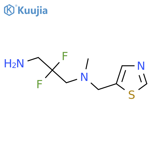 (3-Amino-2,2-difluoropropyl)(methyl)[(1,3-thiazol-5-yl)methyl]amine structure