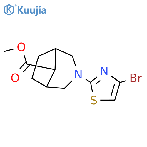 Methyl 3-(4-bromothiazol-2-yl)-3-azabicyclo[3.2.1]octane-8-carboxylate structure