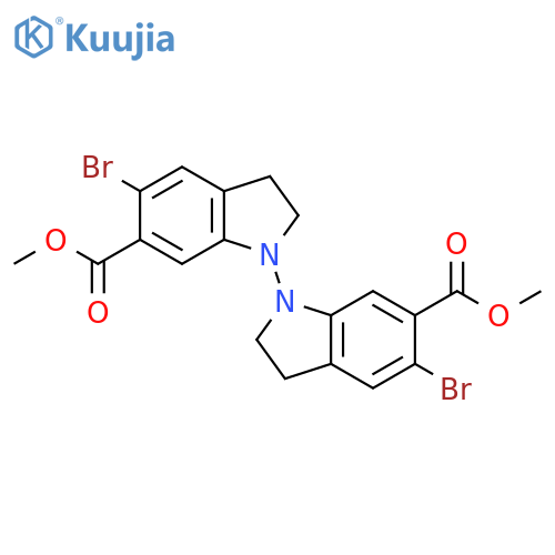 6,6'-Dimethyl 5,5'-dibromo-2H,2'H,3H,3'H-[1,1'-biindole]-6,6'-dicarboxylate structure