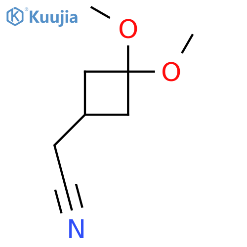 2-(3,3-Dimethoxycyclobutyl)acetonitrile structure