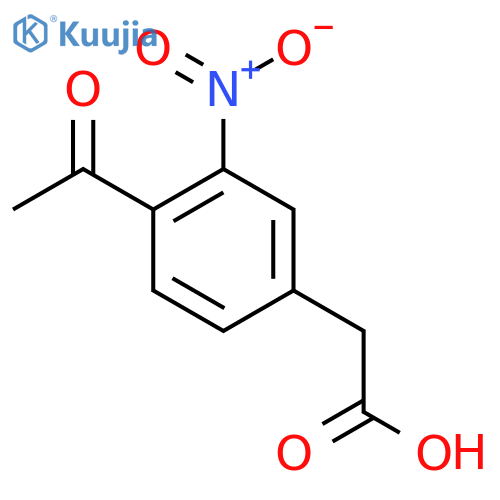 2-(4-Acetyl-3-nitrophenyl)acetic acid structure