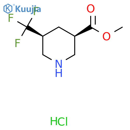 methyl cis-5-(trifluoromethyl)piperidine-3-carboxylate hydrochloride structure