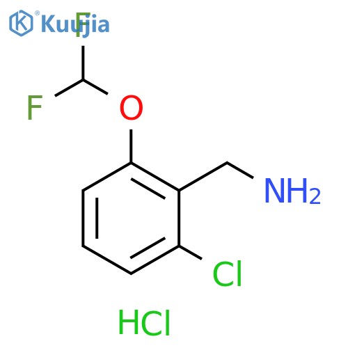 2-CHLORO-6-(DIFLUOROMETHOXY)BENZYL AMINE HYDROCHLORIDE structure