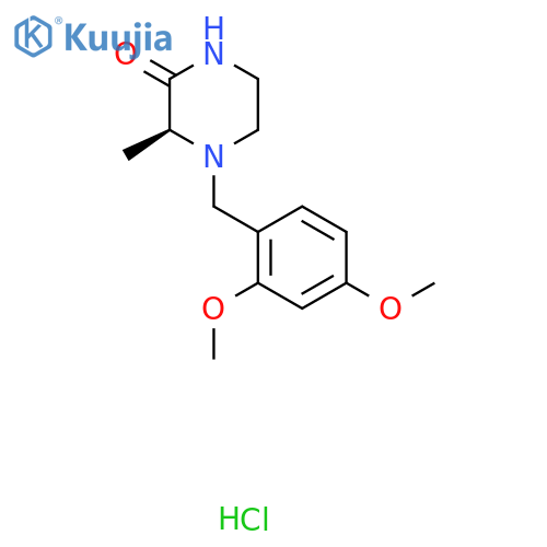 (S)-4-(2,4-Dimethoxybenzyl)-3-methylpiperazin-2-one hydrochloride structure
