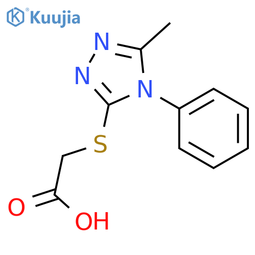 (5-Methyl-4-phenyl-4H-1,2,4-triazol-3-yl)thioacetic Acid structure