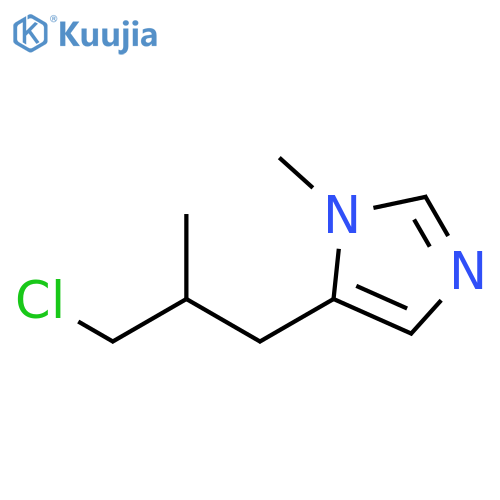 1H-Imidazole, 5-(3-chloro-2-methylpropyl)-1-methyl- structure