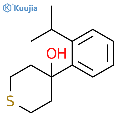 2H-Thiopyran-4-ol, tetrahydro-4-[2-(1-methylethyl)phenyl]- structure