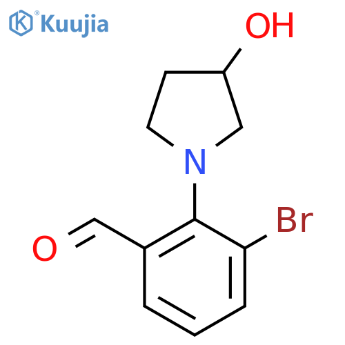 3-Bromo-2-(3-hydroxypyrrolidin-1-yl)benzaldehyde structure