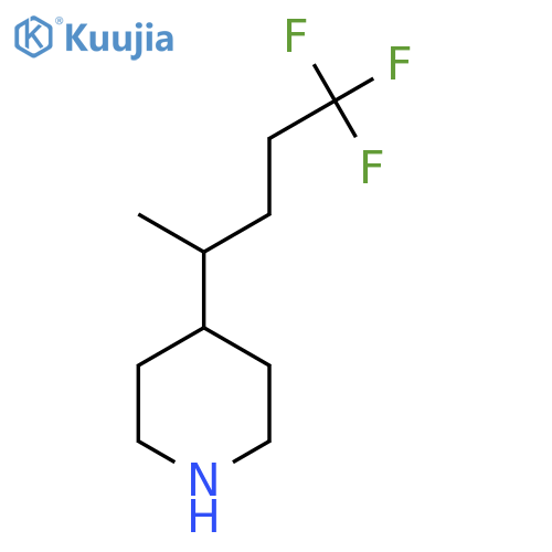 4-(5,5,5-trifluoropentan-2-yl)piperidine structure