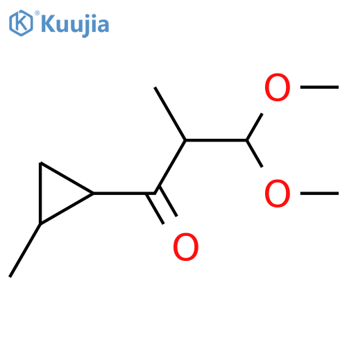 3,3-dimethoxy-2-methyl-1-(2-methylcyclopropyl)propan-1-one structure