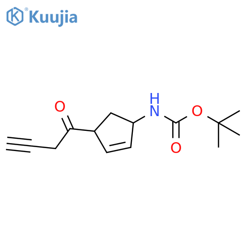 Carbamic acid, N-[4-(1-oxo-3-butyn-1-yl)-2-cyclopenten-1-yl]-, 1,1-dimethylethyl ester structure