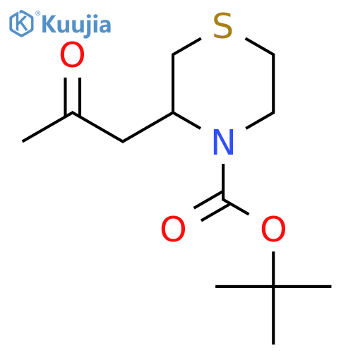 Tert-butyl 3-(2-oxopropyl)thiomorpholine-4-carboxylate structure