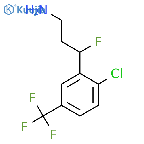 3-2-chloro-5-(trifluoromethyl)phenyl-3-fluoropropan-1-amine structure