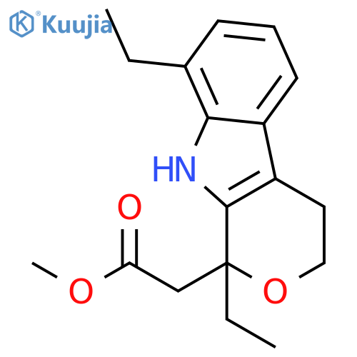 (S)-Methyl 2-(1,8-diethyl-1,3,4,9-tetrahydropyrano[3,4-b]indol-1-yl)acetate structure