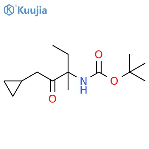 Carbamic acid, N-(3-cyclopropyl-1-ethyl-1-methyl-2-oxopropyl)-, 1,1-dimethylethyl ester structure