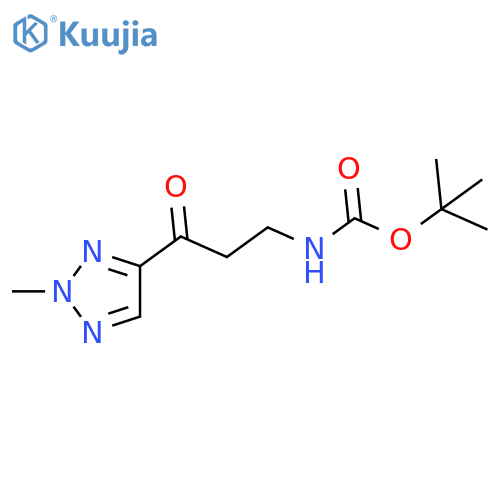 tert-butyl N-[3-(2-methyl-2H-1,2,3-triazol-4-yl)-3-oxopropyl]carbamate structure