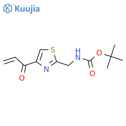 tert-butyl N-{[4-(prop-2-enoyl)-1,3-thiazol-2-yl]methyl}carbamate structure