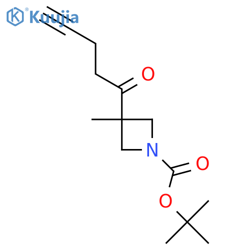 Tert-butyl 3-methyl-3-(pent-4-ynoyl)azetidine-1-carboxylate structure