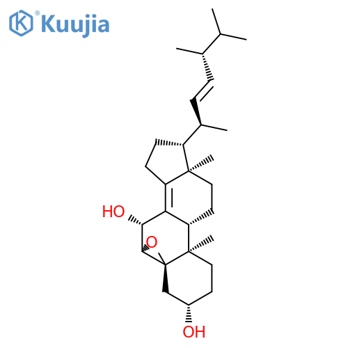Ergosta-8(14),22-diene-3,7-diol, 5,6-epoxy-, (3b,5a,6a,7b,22E)- structure