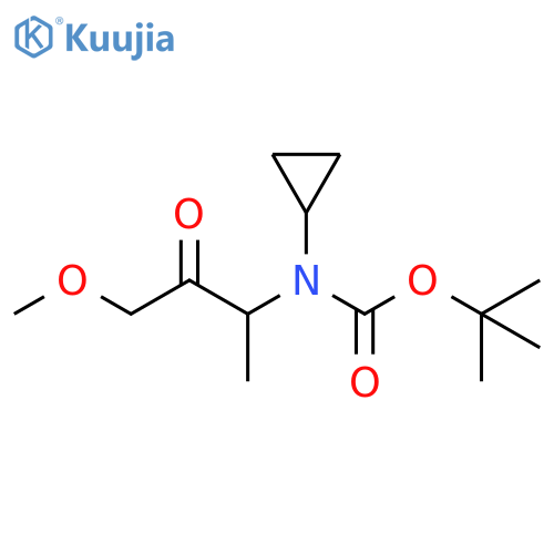 Carbamic acid, N-cyclopropyl-N-(3-methoxy-1-methyl-2-oxopropyl)-, 1,1-dimethylethyl ester structure