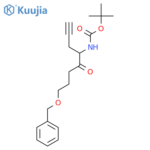 tert-butyl N-[8-(benzyloxy)-5-oxooct-1-yn-4-yl]carbamate structure