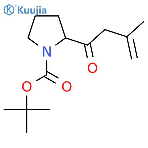Tert-butyl 2-(3-methylbut-3-enoyl)pyrrolidine-1-carboxylate structure
